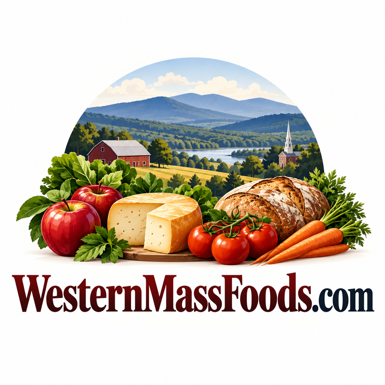 WesternMassFoods.com domain name artwork
